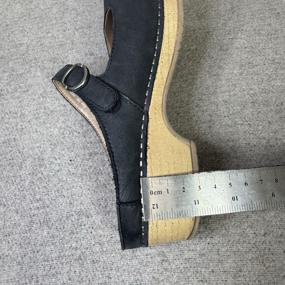 Dansko Clog Bria Mary Jane Mule SlipOn Black Nubuck Comfort Walking Size 39 US 9 - Picture 4 of 9